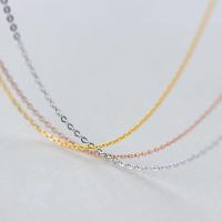 ราคา 18K Gold Chain 100% แท้ 925 สร้อยคอเงิน O Chain ความยาวที่แตกต่างกัน 18K Rose Gold plated สําหรับจี้บางโซ่ (43060187496)
