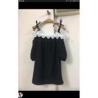 ราคา เสื้อเปิดไหล่สีดำ มือ 1 (675982325)