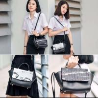 ราคา Riya Brand กระเป๋าสะพายข้าง รุ่นเครปจระเข้ (5841396721)