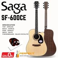 ราคา กีตาร์โปร่งไฟฟ้า SAGA SF600CE กีตาร์โปร่งไฟฟ้า ซากา รุ่น SF600CE (24231168034)
