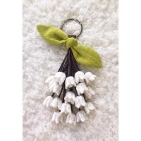 ราคา พวงกุญแจ ดอกไม้ผ้า ดอกแก้ว Handmade (6413471390)