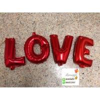 ราคา ลูกโป่งฟอยล์อักษรขนาด16นิ้วสีแดงLOVE (5443983349)