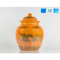 ราคา โอ่งมังกรจิ๋ว ดินเผา ราชบุรี มีฝาปิด ที่ระลึก ใส่ของ สูง17cm สีส้ม Small Dragon Clay Jar OTOP Thailand Craft Souvenir (24504381541)