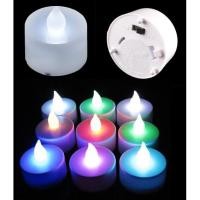 ราคา เทียน LED 7 สี Color Changing LED Smokeless Candle Light (7460306424)