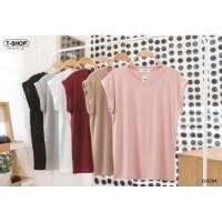 ราคา เสื้อแขนพับคอกลม ผ้าเรย่อน (315791381)