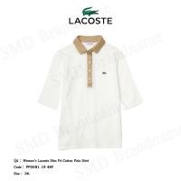 ราคา Lacoste เสื้อโปโลหญิง รุ่น Women’s Lacoste Slim Fit Cotton Polo Shirt Code: PF0581 10 4KF (21084954900)