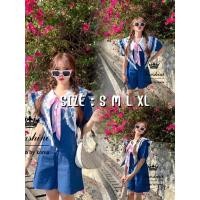 ราคา พร้อมส่ง จั้มสูทขาสั้น ปกเป็นงานปักนะคะ งานป้าย Lady sunshine (22344538873)