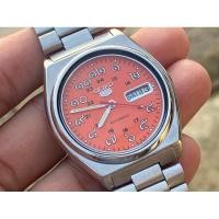 ราคา Seiko5 7009 automatic แท้หน้าปัดตัวเลขไทยทรงเหลี่ยมสีส้ม สภาพสวย (6462349052)