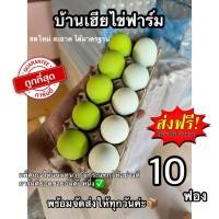 ราคา ไข่เค็ม ไข่เยี่ยมม้า(สีชาเขียว) อย่างละ5ฟอง ส่งฟรี สูตรโบราณ (26839530056)