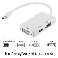 ราคา อะแดปเตอร์แปลง Thunderbolt Mini DP Male To HDMI DVI VGA Female 3 In 1 สําหรับ Apple MacBook Air Pro (22201414349)
