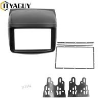 ราคา 2 Din รถวิทยุสเตอริโอ Fascia กรอบสเตอริโอแผงแผ่นยึด Dash ติดตั้ง Bezel Trim สําหรับ Mitsubishi Pajero Sport Triton (57007078248)