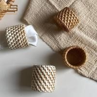ราคา Tt 6 ประเภททอ Handmade ผ้าเช็ดปากแหวนทอ Rustic ผ้าเช็ดปากธรรมชาติผู้ถือแหวนตาราง Decor ไม้อีสเตอร์หวายผ้าเช็ดปากแหวน Bule mbn (53756517706)