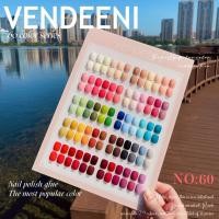 ราคา สีทาเล็บ Vendeeni 60 สี รุ่นชาร์ทขาวขุ่น ชุดสีเปิดร้าน เล็บเจล VDN (25959297760)