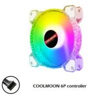 ราคา COOLMOON Crystalqv Crystal 120mm พัดลมเคส RGB สําหรับเคสพีซีและอ่างความร้อน (41750498768)