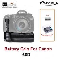 ราคา ✿กริปเทียบใส่ Canon EOS 60D Battery Grip BG-E9 แถมฟรี กล่องพลาสติกใส่แบต (26810080586)