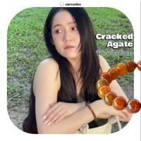 ราคา CRACKED AGATE หินเกล็ดมังกร เลือกขนาดเม็ดหินได้ (4-20 มม.) สร้อยข้อมือหินแท้ by siamonlineshop (7015665482)