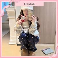 ราคา [Littlefish] Retro Hot Girl Jacquard Phil Island เสื้อสเวตเตอร์คอแบนหลวมสไตล์เกาหลี เหมาะสำหรับใส่ในชีวิตประจำวัน (57753445538)
