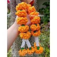ราคา พวงมาลัยถักดาวเรืองล้วนอุบะดอกรัก (12499586880)