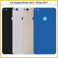 ราคา ใหม่สําหรับ Huawei P8 Lite 2017/P9 Lite 2017 ฝาหลังแบตเตอรี่ด้านหลังแผงกระจก P9Lite แบตเตอรี่กรณีกาวเปลี่ยน (54058772112)