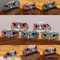 ราคา MATA Unisex Retro Eagle Eye แหวนนกฮูกเปิดนกฮูก Retro Vintage Silver Punk ปรับ KIMAYA (42105790522)
