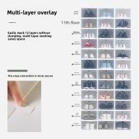 ราคา กล่องใส่รองเท้าพลาสติกใสแบบหนา, ที่เก็บแบบลิ้นชักวางซ้อนกันได้สําหรับรองเท้า (43280499953)