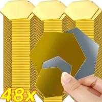 ราคา สติ๊กเกอร์ติดผนัง 3D Mirror และกระจกหกเหลี่ยม สำหรับตกแต่งห้องนอนสไตล์ DIY (42870715929)