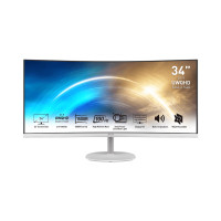 ราคา MONITOR (จอมอนิเตอร์) MSI PRO MP341CQW (WHITE)- 34" VA 2K 100Hz CURVED (21:9) SPEAKER มีลำโพง -รับประกัน 3 ปี (23042952411)
