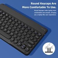 ราคา 10" Bluetoothคีย์บอร์ดคอมพิวเตอร์ขนาดกะทัดรัดพร้อมไฟแบ็คไลท์ RGBสำหรับ Windows/iPad/แล็ปท็อป โครงสร้างแข็งแรงทนทาน (52702053457)