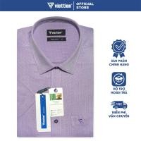 ราคา VIETTIEN - เสื้อเชิ้ตแขนสั้น VIETTIEN สีม่วง ลาย Regular Fit Hybrid (57959502611)