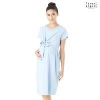 ราคา ชุดเดรสเปิดเต้าให้นมบุตร ชุดเดรสคุณแม่ ชุดเดรสให้นม BLUE (2608677672)