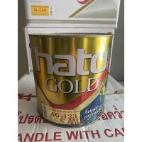 ราคา สีทอง HATO AG123 ฮาโต้ (สูตรนํ้ามัน) ทองยุโรป ขนาด 3.785 ลิตร (1 แกลลอน 2000.-) ag-123/b (11894643491)