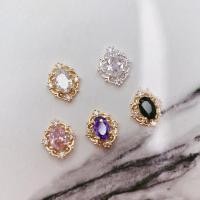 ราคา อัญมณีสีเพทายแต่งเล็บเครื่องประดับย้อนยุครูปไข่พลอยเล็บสติ๊กเกอร์สีดําเพทายเครื่องประดับ (45202775122)