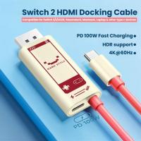 ราคา 2 in 1 สวิทช์ 2 USB C ถึง HDMI Projection สาย 4K 60Hz PD100W แบบพกพา TV Docking Station สําหรับสวิทช์ 2 / 1 / OLED Steam Deck Macbook iPhone 17 Samsung DeX (45459548772)