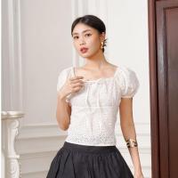 ราคา KATUN Wacoal Puff Top Cotton Perforated Blouse Womens Top (46952609661)