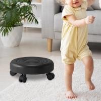 ราคา [stdzsw] สตูลกลิ้งเพิ่มความสูงต่ํา 360°หมุนหมุนทนทานหนัง PU ลูกกลิ้งที่นั่งสตูลสั้นสําหรับห้องนอน Porch Playroom โรงรถสํานักงาน (51207377839)