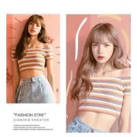 ราคา เสื้อปาดไหล่สายรุ้งแบบลิซ่า (6634717949)