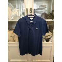 ราคา เสื้อโปโลแขนสั้น Lacoste แท้ มือสอง size L เสื้อสีน้ำเงิน (28338414828)