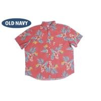 ราคา เสื้อฮาวาย Old Navy ลายดอก-พื้นแดง (XXL 53) (56208039378)