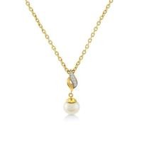 ราคา Jewellista สร้อยทองแท้ 9K รุ่น Jupiter ประดับเพชรแท้ และ ไข่มุกแท้ (56009711428)