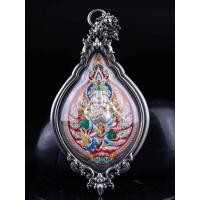 ราคา #เหรียญพระพิฆเนศ รุ่น #คชานายะ ปี 2566 ️รายการ 1 เนื้อเงินลงยา((+)) เลี่ยมกรอบเงินรมซาติน (24183264498)