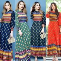 ราคา ส่งลงทะเบียนฟรี เดรสมุสลิม เดรสอิสลาม เดรสโบฮีเมี่ยนเก๋ๆ ผ้าวูลพีชเนื้อนิ่ม ใส่สบาย มีซับใน อก 32-40 นิ้ว (2351558733)