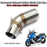 ราคา Slip On Motorcycle Exhaust Escape Systems Mid Link Pipe Connect Muffler For BMW C600 Sport C650GT C (52255175328)