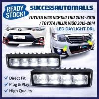 ราคา Lampu LED กันชน Depan Toyota Vios NCP150 Hilux Vigo TRD Sport 2014 2018 DRL ไฟวิ่งกลางวันโคมไฟ Daylight (27286707824)