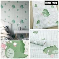 ราคา HIJAU [DBEST] WALLPAPER WALPAPER WALLPAPER WALSTIKE WALL STICKER WALL 737 GREEN DINOSAUR CHARACTER KITCHEN STICKER ANTI OIL ROOM FOR GIRLS COOL (42955784675)