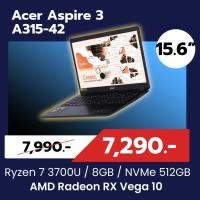 ราคา Acer Aspire 3 / Ryzen 7 3700U / 8GB / NVMe 512GB / 15.6" / AMD Radeon RX Vega 10 (11399962659)