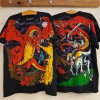 ราคา LIQUID BLUE DRAGON FIRE and Dragon Slayer OVP OVERPRINT สกรีนจม ป้ายปั้ม เสื้อวินเทจ heavy vintage shirt (27785711577)