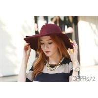 ราคา Floppy Hat : สีแดงไวน์ ปีกหมวกกว้าง 10 cm (6076373)