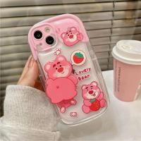ราคา SAMSUNG เคสหมีสตอเบอรี่ (มีป๊อป) - ไอโฟน,ซัมซุง,ออปโป้,วีโว่,เสี่ยวหมี่ (คําอธิบายสายเคส) (50756132496)