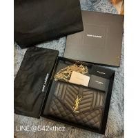 ราคา YSL Monogram clutch 8 (20841686461)