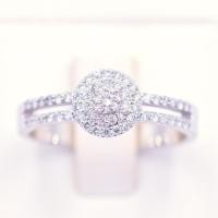 ราคา Happy Jewelry แหวนเพชรล้อม ยอด 10ตัง บ่าเพชรคู่ แหวนทองเพชรแท้ ทองแท้ 37.5% ME895 ฟรีกล่องโบว์ (22403503909)